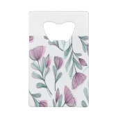 Paarse rozen kredietkaart flessenopener (Achterkant)