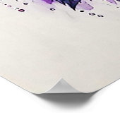 Paarse Rozen met waterdruppels Poster (Hoek)