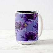 Paarse Rozen Mok flessenpatroon (Voorkant rechts)