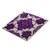 Paarse Rozen Mooi Modern Collectie Tegeltje (Zijkant)