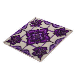 Paarse Rozen Mooi Modern Collectie Tegeltje