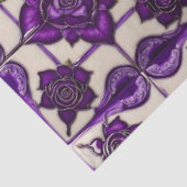 Paarse Rozen Mooi Modern Collectie Tissuepapier (Detail)