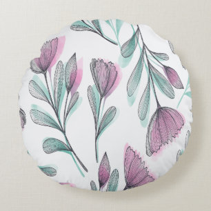 Paarse rozen rond kussen