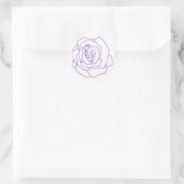 Paarse Rozen Ronde Sticker (Tas)