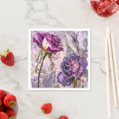 Paarse Rozen Servetten (Insitu)