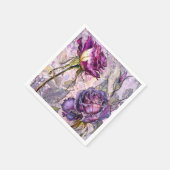 Paarse Rozen Servetten (Hoek)