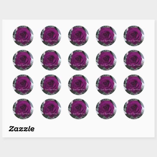 Paarse Rozen Sticker (Vel)