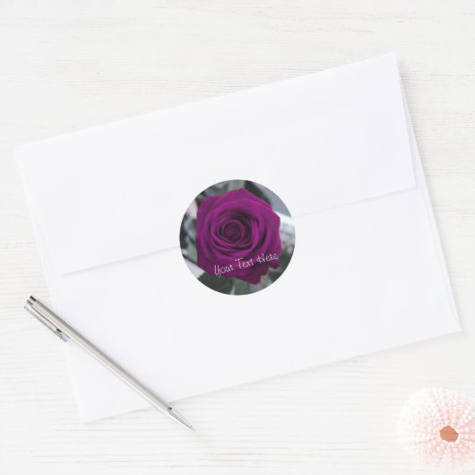 Paarse Rozen Sticker (Envelop)