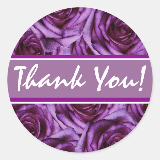 Paarse Rozen Sticker (Voorkant)