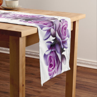 Paarse Rozen Table Runner Korte Tafelloper