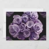 Paarse Rozen Uitnodiging tot bruiloft (Achterkant)