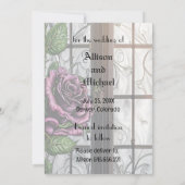Paarse rozen van het raam - gothische stijl save the date (Achterkant)