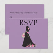 Paarse RSVP bruidsjurk (Voorkant / Achterkant)