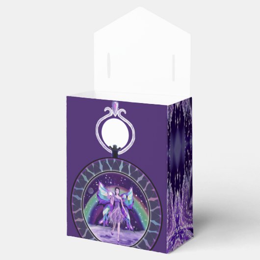 Paarse ruggengraat bedankdoosjes (Geopend)