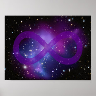 Paarse ruimte afbeelding poster