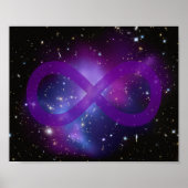 Paarse ruimte afbeelding poster (Voorkant)