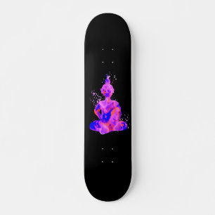 Paarse Ruimte Budda Silhouet Skateboard