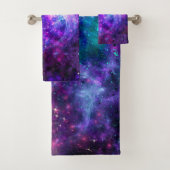 Paarse Ruimte Galaxy Cosmic Spacey Blauwgroen Roze Bad Handdoek (Insitu)