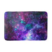 Paarse ruimte Galaxy Cosmic Spacey Blauwgroen roze Badmat (Voorkant)