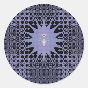 Paarse ruimte ronde sticker