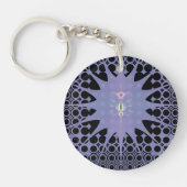 Paarse Ruimte Sleutelhanger (Voorkant)