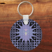 Paarse Ruimte Sleutelhanger (Voorkant)
