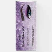 Paarse ruit zweeft ogen | make-up kunstenaar spandoek (Verticaal)