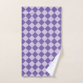 Paarse ruitpatroon van Checker Bad Handdoek (Handdoek)