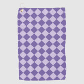 Paarse ruitpatroon van Checker Golfhanddoek (Voorkant)
