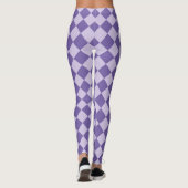 Paarse ruitpatroon van Checker Leggings (Achterkant)
