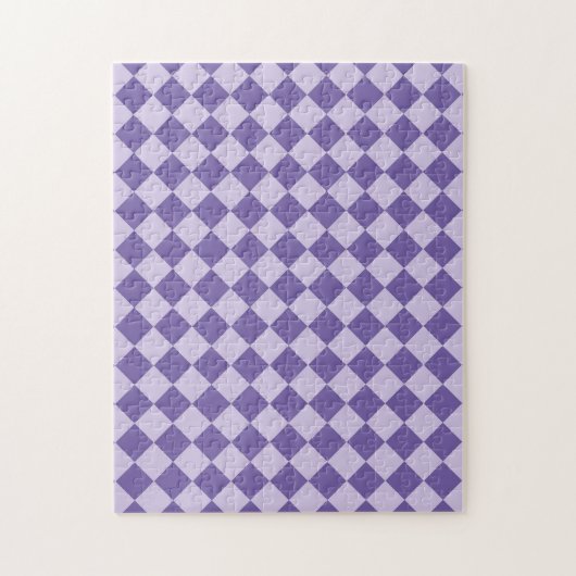 Paarse ruitpatroon van Checker Legpuzzel (Verticaal)