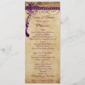 Paarse Rustic Backyard of Medieval Renaissance Menu (Voorkant)