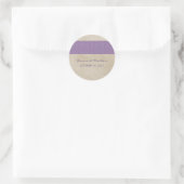 Paarse Rustic Damask Wedding Stickers (Tas)