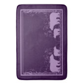 Paarse rustieke werveling beer Memory Foam Badmat (Voorkant Verticaal)