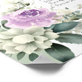 Paarse Sage Groene Quinceañera Zitkaarten Teken Poster (Hoek)