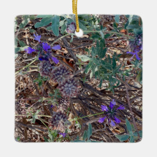 Paarse Sage Keramisch Ornament