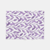 Paarse Sage Leaves Fleece Deken (Voorkant (Horizontaal))