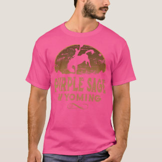 Paarse Sage Wyoming Wy Rodeo Cowboy T-shirt