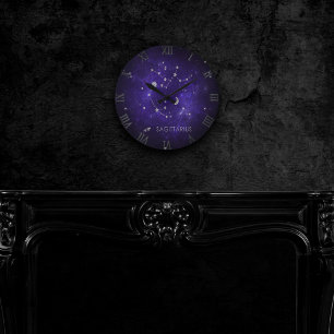 Paarse Sagittarius Zodiac Astrologie Horoscope Ronde Klok