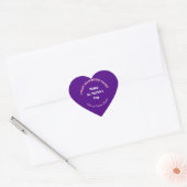 Paarse Saint Patrick Business Heart Shape Sticker (Envelop)