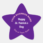 Paarse Saint Patrick Business Star Sticker (Voorkant)