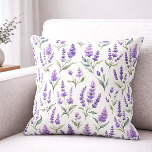 Paarse Salie Groene Lavendel Bloemen Kussen