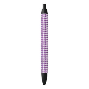 Paarse Samenvatting Houndstooth Zwarte Inkt Pen
