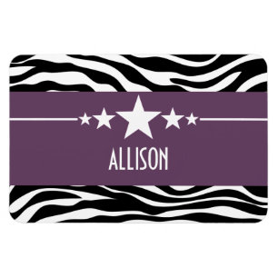 Paarse Sassy Star Zebra Premium Magnet Magneet