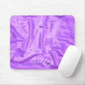 Paarse Satin - Computer Mousepad Muismat (Met muis)