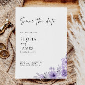 Paarse Save the Date-sjabloon  Kaart