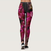 Paarse saxifrage Wilde-bloempitaan Leggings (Achterkant)