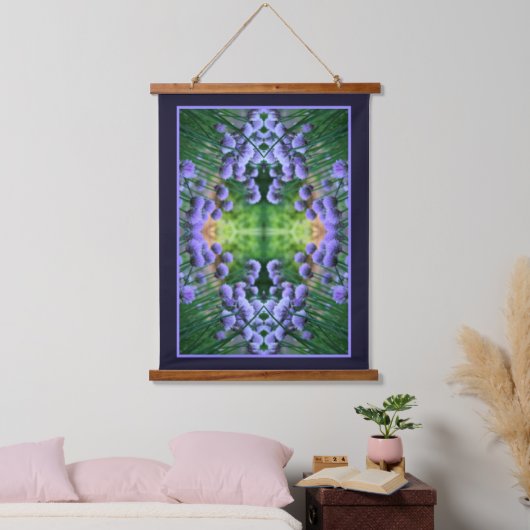 Paarse Scallion Abstract Allium Flowers Orton Art Hangend Wandkleed (Slaapkamer)