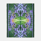 Paarse Scallion Abstract Flowers gepersonaliseerd Fleece Deken (Voorkant)