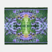 Paarse Scallion Abstract Flowers gepersonaliseerd Fleece Deken (Voorkant (Horizontaal))